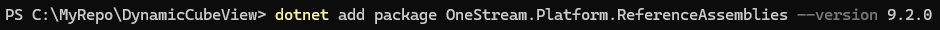 Include the version number listed in the package file name. The example lists version 9.2.0